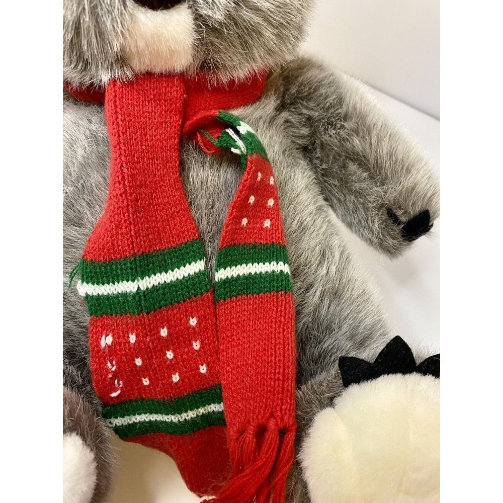Animal Toys Brand 1988 Koala 14” Plush Stuffed‎  Holiday Christmas Scarf Vintage - Picture 6 of 11
